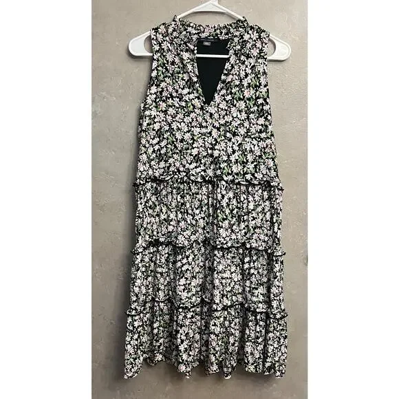 Tommy Hilfiger Floral Multi-Color Tiered Shift Dress Size 6 Womens Sleeveless - Picture 8 of 13